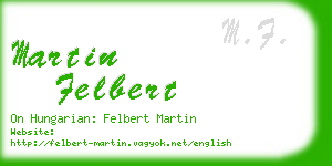 martin felbert business card